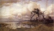 John Mather Wintry weather,Yarra Glen oil painting picture wholesale